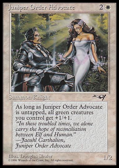 Magic the Gathering: Alliances (Base Set) card 6 Juniper Order Advocate