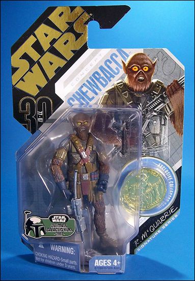 Star Wars: 30th Anniversary Collection 3 3/4" Action Figures (2007) figure 21-. Concept Chewbacca w/ Gold Collector Coin