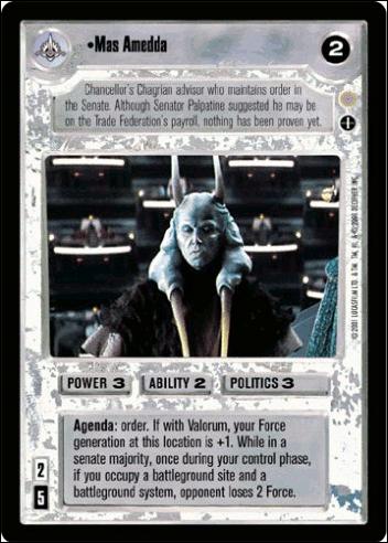 Star Wars: Coruscant Limited (Base Set) card 115 Mas Amedda