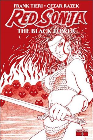 Red Sonja: The Black Tower issue 3-C Rare Blood Red Cover