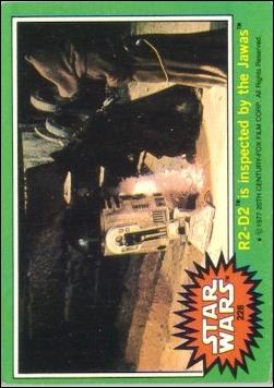 Star Wars: Series 4 (Base Set) card 228 R2-D2 is inspected by the Jawas