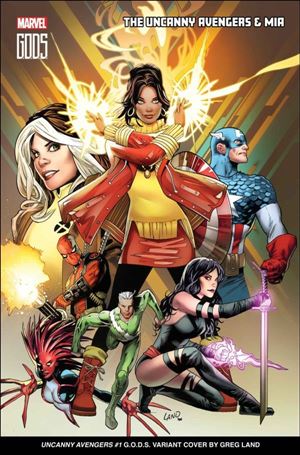 Uncanny Avengers (2023) issue 1-E Greg Land G.O.D.S. Cover
