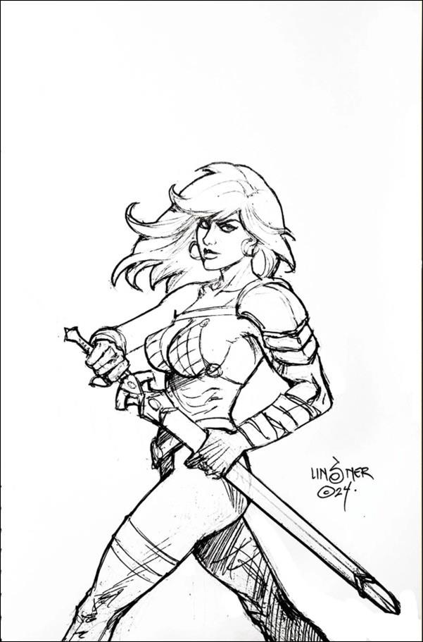 Red Sonja: Empire of the Damned issue 2-N Joseph Michael Linsner 1:25 Virgin B&W Cover
