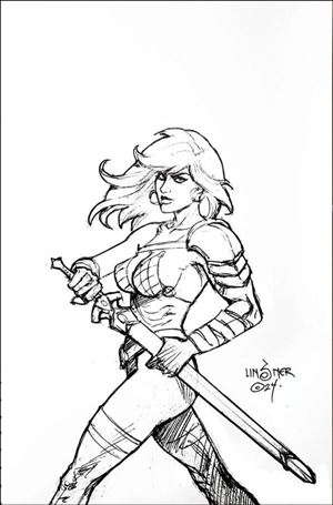 Red Sonja: Empire of the Damned issue 2-N Joseph Michael Linsner 1:25 Virgin B&W Cover