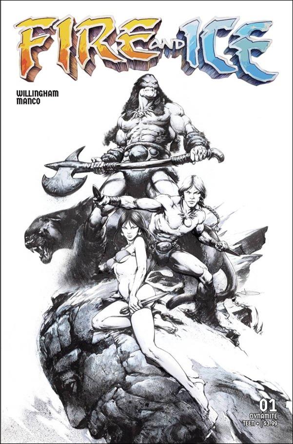 Fire and Ice issue 1-K Leonardo Manco 1:20 Line Art Cover