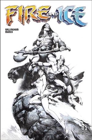 Fire and Ice issue 1-K Leonardo Manco 1:20 Line Art Cover