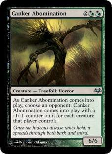 Magic the Gathering: Eventide (Base Set) card 115 Canker Abomination