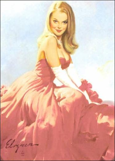 Elvgren's Calendar Pinups (Base Set) card 5 Evening Out