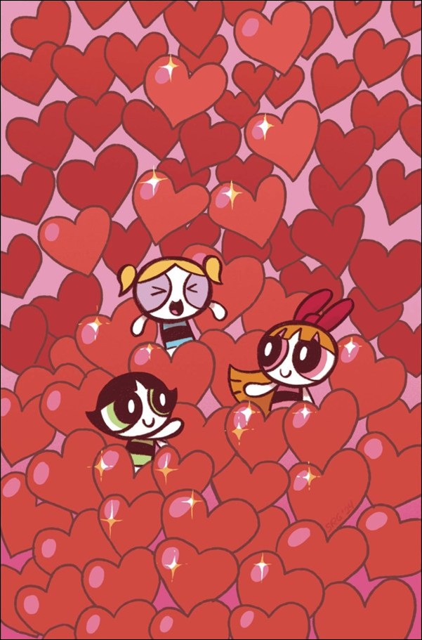 Powerpuff Girls: Valentine's Mwah Mwah Kissy Face Special issue 1-D Savanna Ganucheau Virgin 1:10 Cover