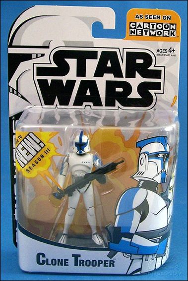 Star Wars: Clone Wars (Animated) figure 14 Clone Trooper (Blue) Lieutenant