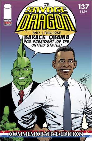 Savage Dragon (1993) issue 137-E Barack Obama Purple Cover (4th Printing)