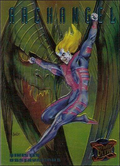 1995 Fleer Ultra X-Men (Sinister Observations Subset) card 1 Archangel