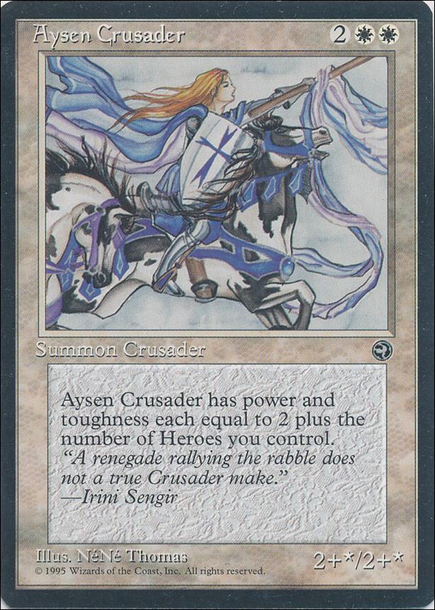 Magic the Gathering: Homelands (Base Set) card 4 Aysen Crusader