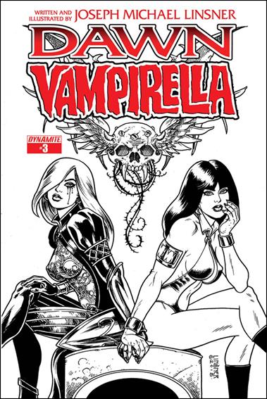 Dawn/Vampirella issue 3-D Rare Pure Line Art Cover