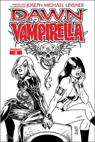 Dawn/Vampirella issue 3-D Rare Pure Line Art Cover