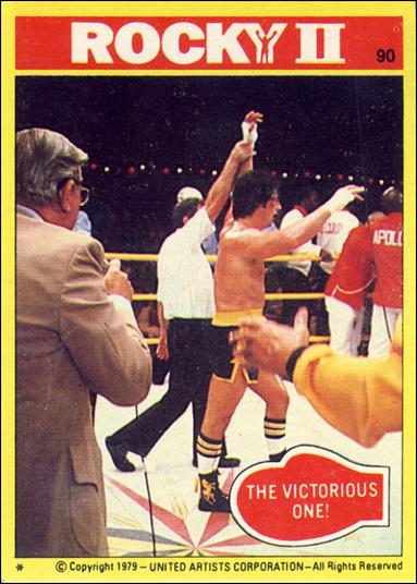 Rocky II (Base Set) card 90 The Victorious One!
