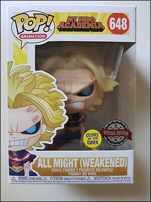 POP! Animation figure 648-B All Might (Weakened) (GITD)