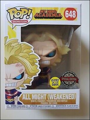 POP! Animation figure 648-B All Might (Weakened) (GITD)