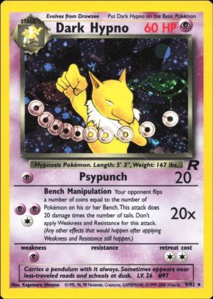 Pokemon: Team Rocket (Base Set) card 9-B Dark Hypno (Holo) - Unlimited