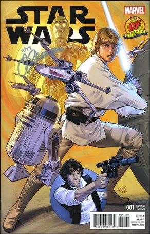 Star Wars (2015) issue 1-ZN DF Land Cover (Signed in Silver by J. Ponsor) 1/77
