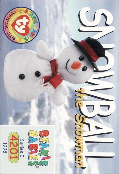 Beanie Babies Series 1 (Base Set) card 121 Snowball the Snowman