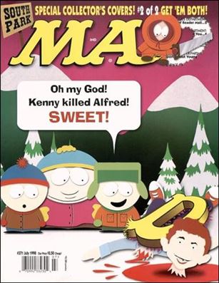 MAD (1955) issue 371-B Kenny Kills Alfred Cover