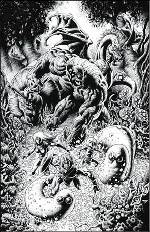 Herculoids (2025) issue 5-J Kyle Hotz Virgin B&W 1:5 Cover