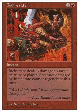 Magic the Gathering: 5th Edition (Base Set) card 243 Incinerate