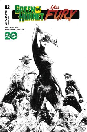 Green Hornet / Miss Fury issue 2-F Jae Lee B&W 1:10 Cover