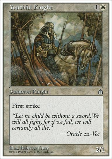 Magic the Gathering: Anthologies (Base Set) card 19 Youthful Knight