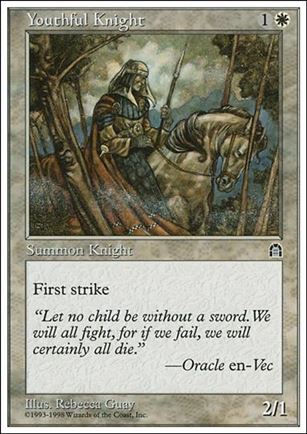 Magic the Gathering: Anthologies (Base Set) card 19 Youthful Knight