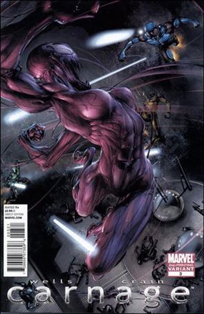 Carnage (2010) issue 3-B Carnage vs Armored Squad Cover (2nd Printing)