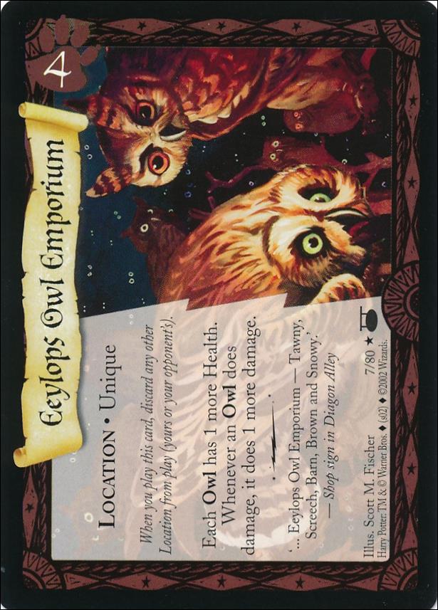 Harry Potter: Diagon Alley (Base Set) card 7 Eeylops Owl Emporium