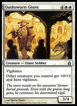 Magic the Gathering: Ravnica (Base Set)  card 27 Oathsworn Giant