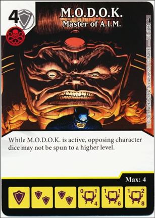 Marvel Dice Masters Deadpool card 101 M.O.D.O.K.: Master of A I.M.