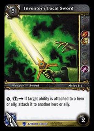 World of Warcraft: Heroes of Azeroth (Base Set) card 330 Inventor's Focal Sword