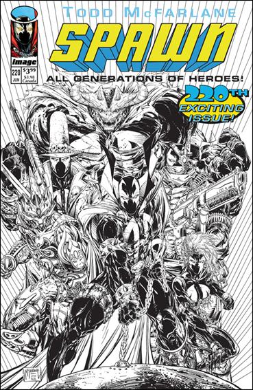 Spawn issue 220-E Todd McFarlane "Youngblood #1" B&W 1:50 Cover