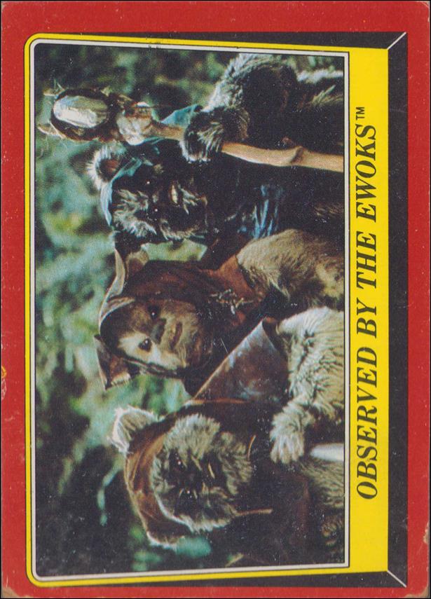 Star Wars: Return of the Jedi: Series 1 (Base Set) card 102 Observed by the Ewoks