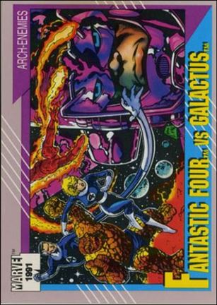 Marvel Universe: Series 2 (Base Set) card 107 Fantastic Four vs Galactus