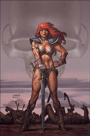 Invincible Red Sonja issue 1.00-T Joseph Michael Linsner Virgin Cover
