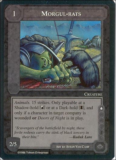Middle-Earth: The Dragons (Base Set) card 105 Morgul-rats