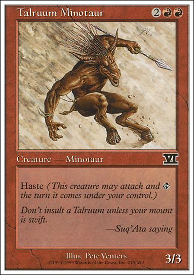 Magic the Gathering: 6th Edition (Base Set) card 210 Talruum Minotaur