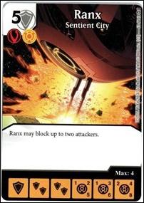 DC Comics Dice Masters War of Light card 63 Ranx: Sentient City 