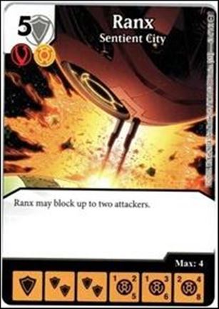 DC Comics Dice Masters War of Light card 63 Ranx: Sentient City 