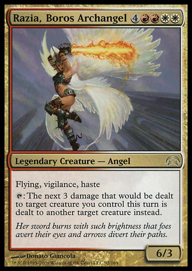 Magic the Gathering: Planechase (Base Set) card 92 Razia, Boros Archangel