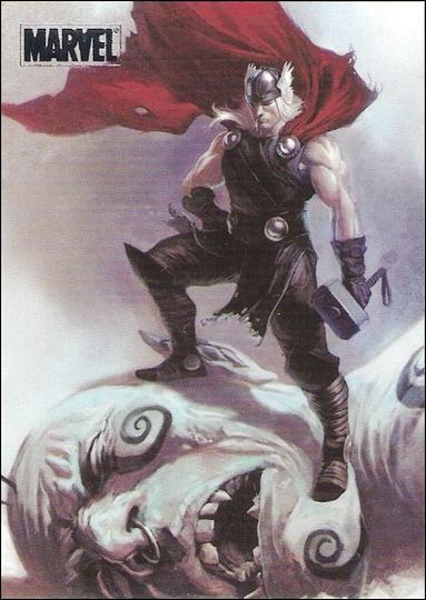 Marvel Heroes and Villains (Silver Foil Parallel Base Set) card 71 Thor vs Frost Giant