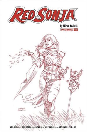Red Sonja (2021) issue 10-L Joseph Michael Linsner 1:10 Red Line Art Cover