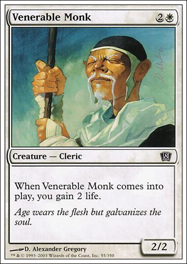 Magic the Gathering: 8th Edition (Base Set) card 55 Venerable Monk