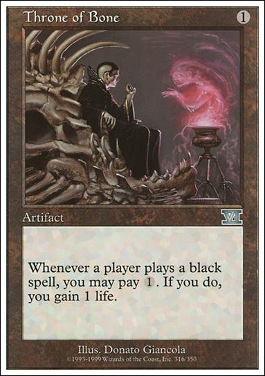 Magic the Gathering: 6th Edition (Base Set) card 316 Throne of Bone