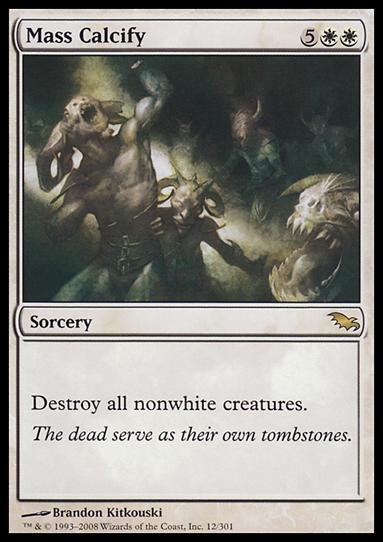 Magic the Gathering: Shadowmoor (Base Set) card 12 Mass Calcify